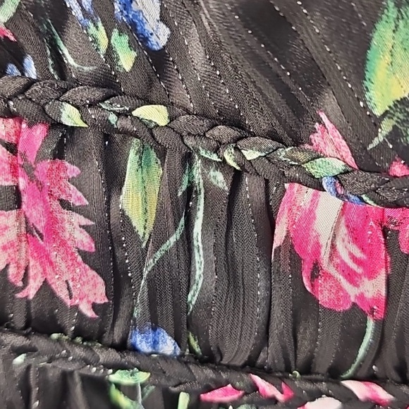 NWT White House Black Market Sleeveless V-Neck Braided Waist Midi Dress size 00 - Picture 3 of 7